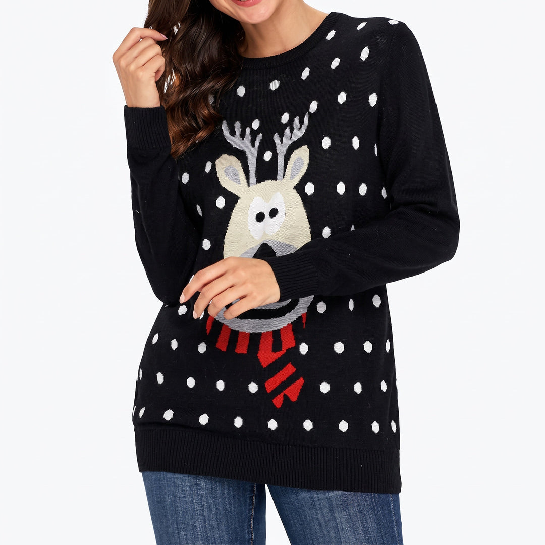 Black Reindeer Jacquard
