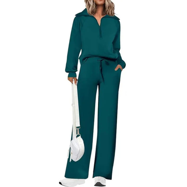 MARA™ – Casual Matching Sweatshirt and Wide Leg Pants Set