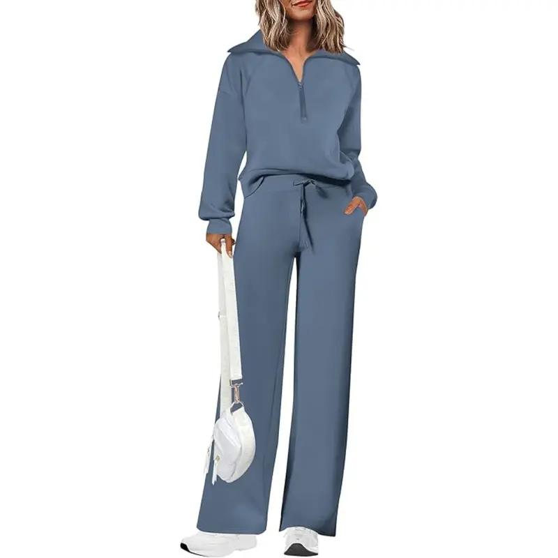 MARA™ – Casual Matching Sweatshirt and Wide Leg Pants Set