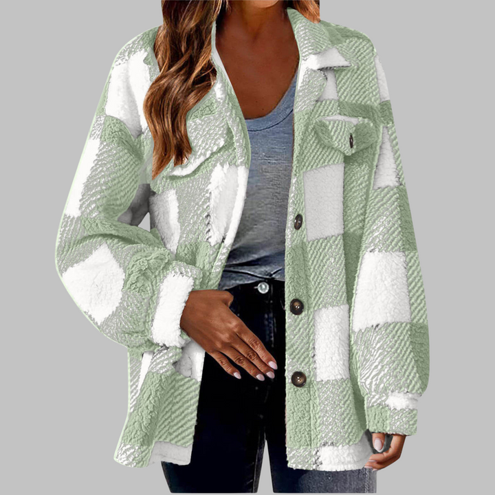 ERMI™ - Casual Plaid Button Down Long Sleeve Jacket