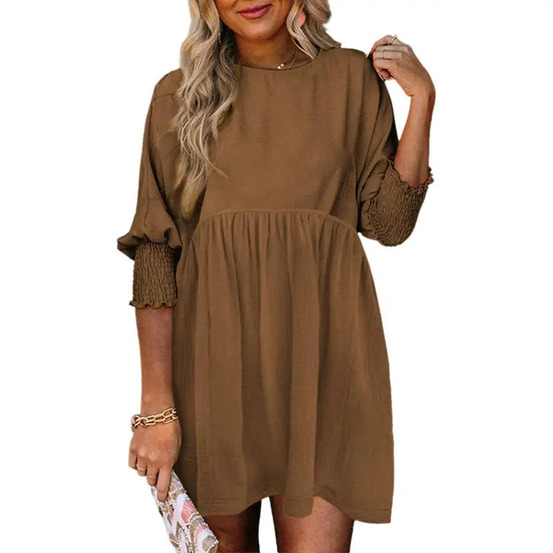 IVORY™ – Comfy Loose Fit Flowy Mini Shift Dress