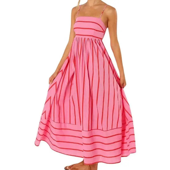 CAROL™ – Cozy Striped Swing Maxi Summer Dress