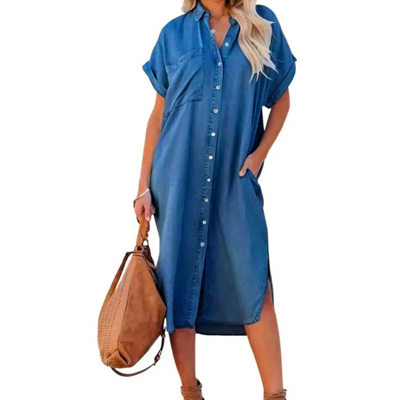 XYZA™ – Timeless Loose Fit Midi Dress