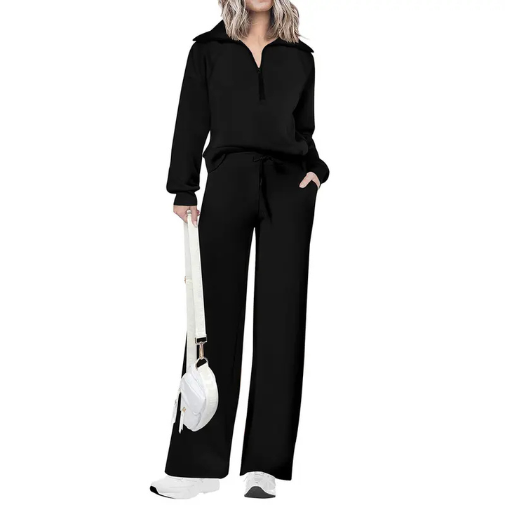 MARA™ – Casual Matching Sweatshirt and Wide Leg Pants Set