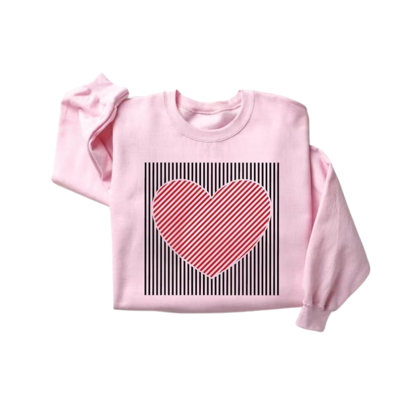 MAGGIE™ – Cute Retro Heart Valentine's Sweatshirt