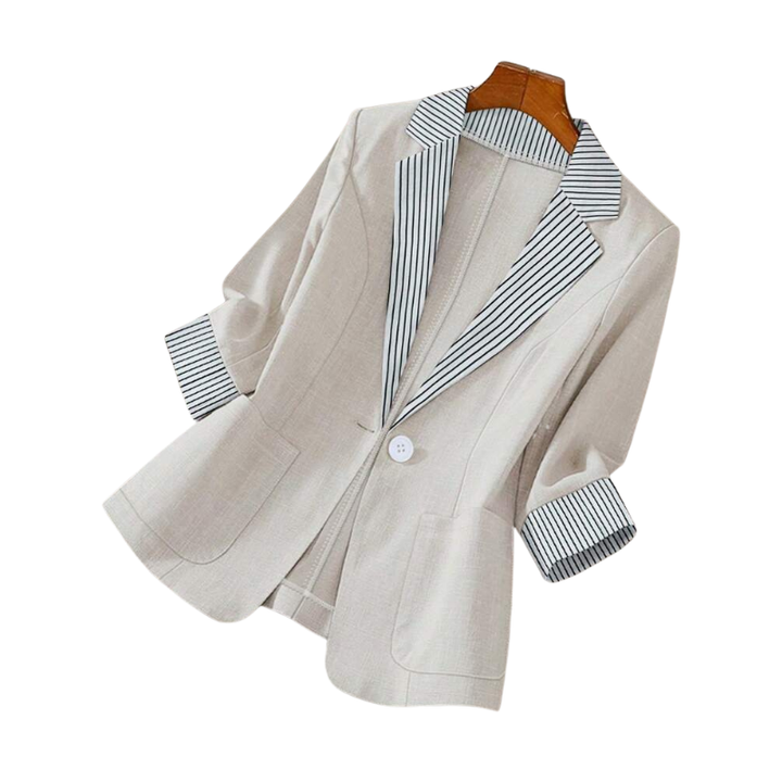 CECILIA™ – Classic Tailored Fitted Single-Button Blazer