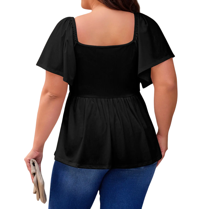 SERENE™ – Stylish Plus Size Sweetheart Neck Blouse