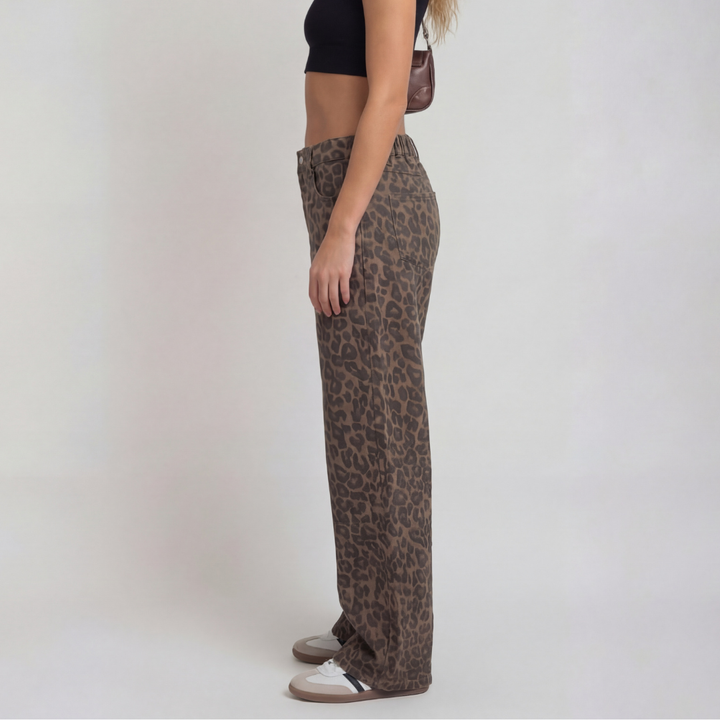 RILEY™ – Leopard Print Wide Leg Pants