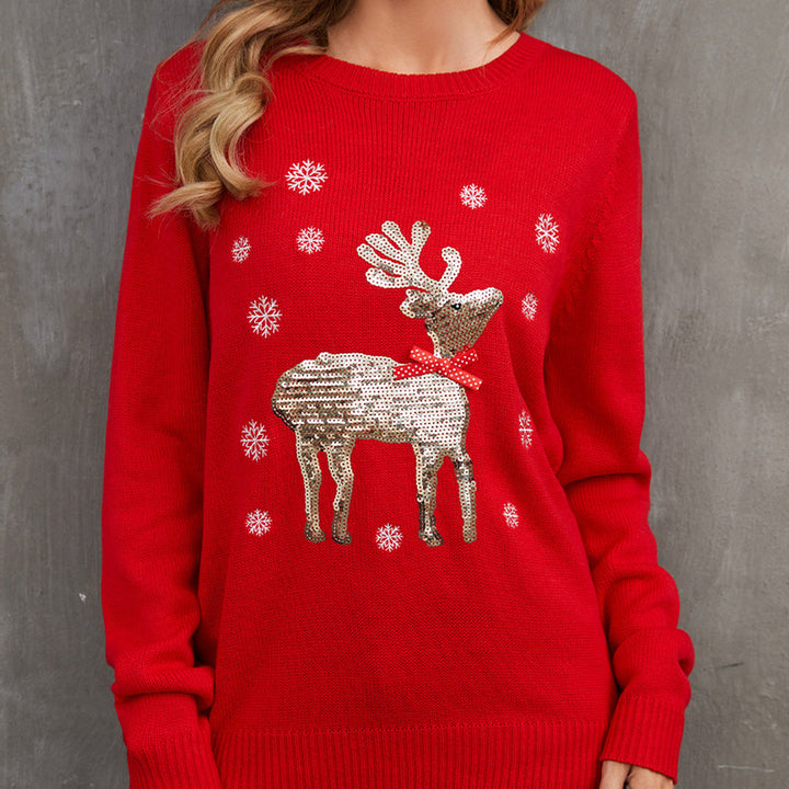 Red Sequin Reindeer