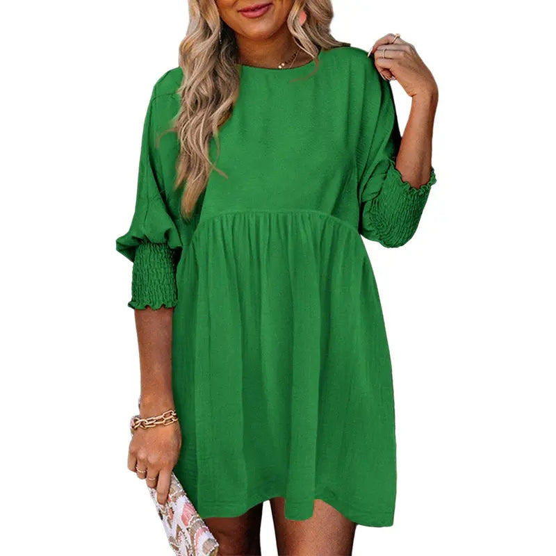 IVORY™ – Comfy Loose Fit Flowy Mini Shift Dress