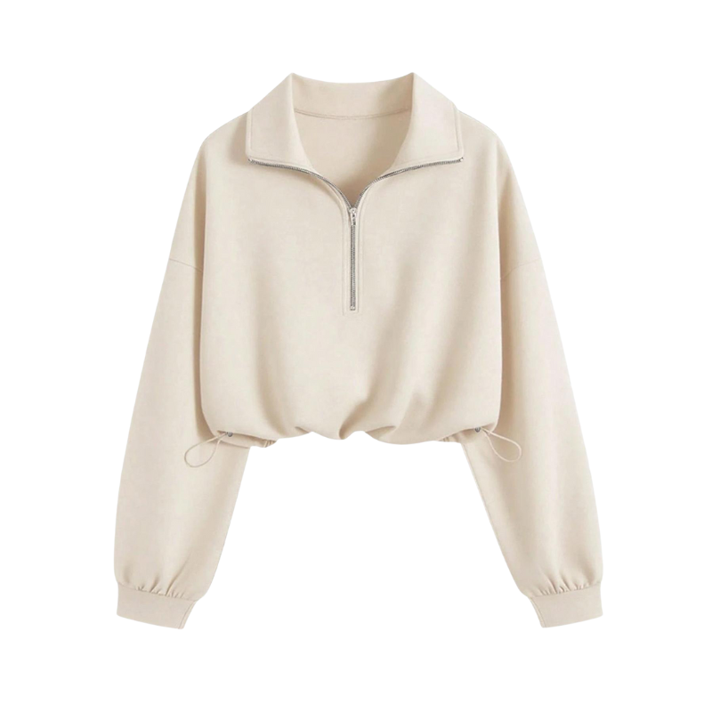 KIM™ – Stylish Half Zip Drawstring Pullover