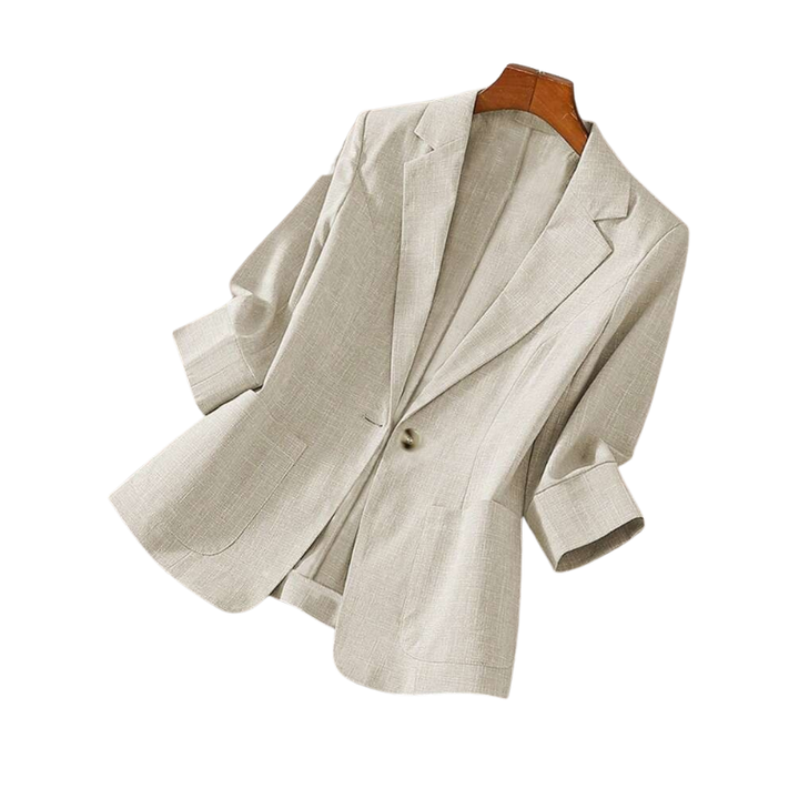 CECILIA™ – Classic Tailored Fitted Single-Button Blazer