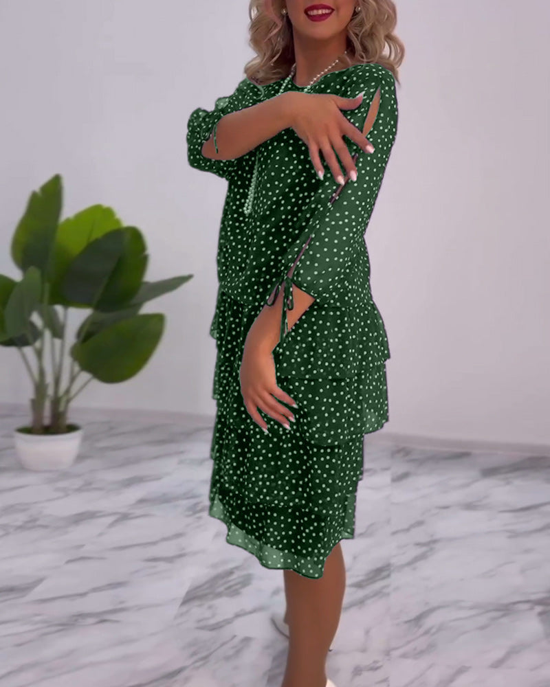 ELINA™ - Dotted Elegance Dress