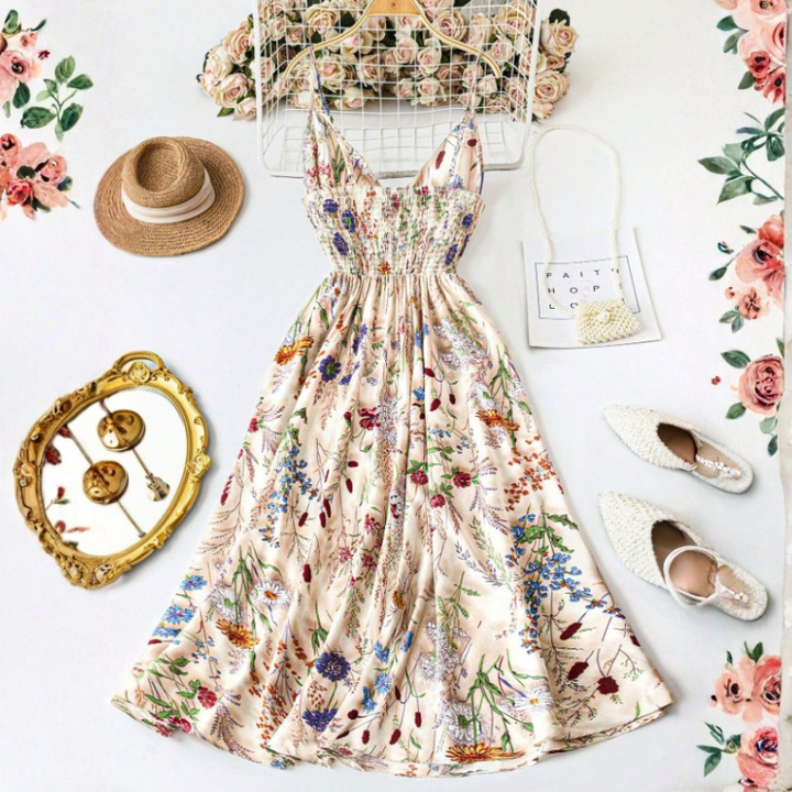 MOANA™ – Glamorous Boho Floral-Print Cami Dress