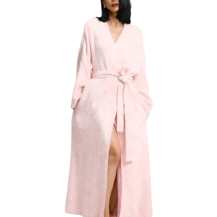 THALIA™ – Comfy Warm Long Ribbed Knit Robe