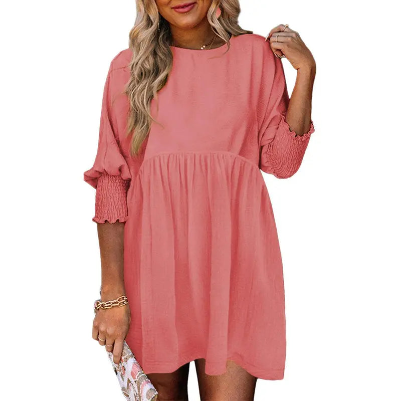 IVORY™ – Comfy Loose Fit Flowy Mini Shift Dress