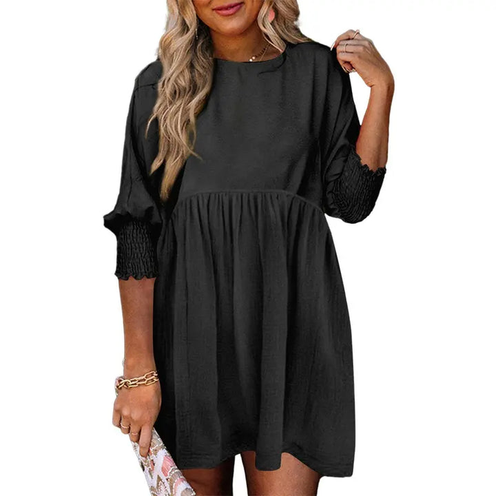 IVORY™ – Comfy Loose Fit Flowy Mini Shift Dress