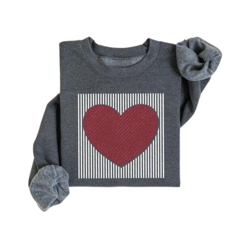 MAGGIE™ – Cute Retro Heart Valentine's Sweatshirt