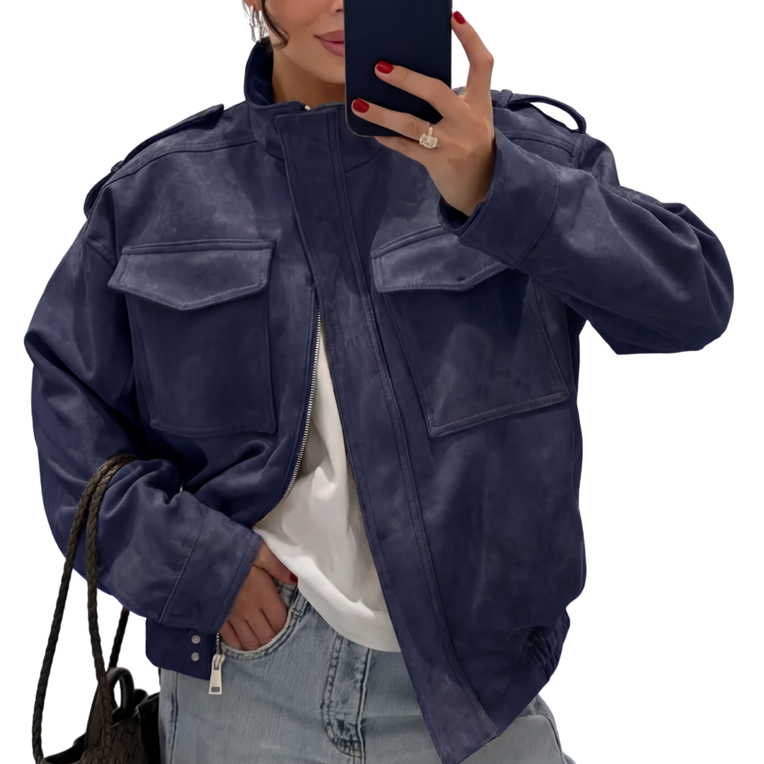 NIDA™ – Minimalist Zip-Front Utility Jacket