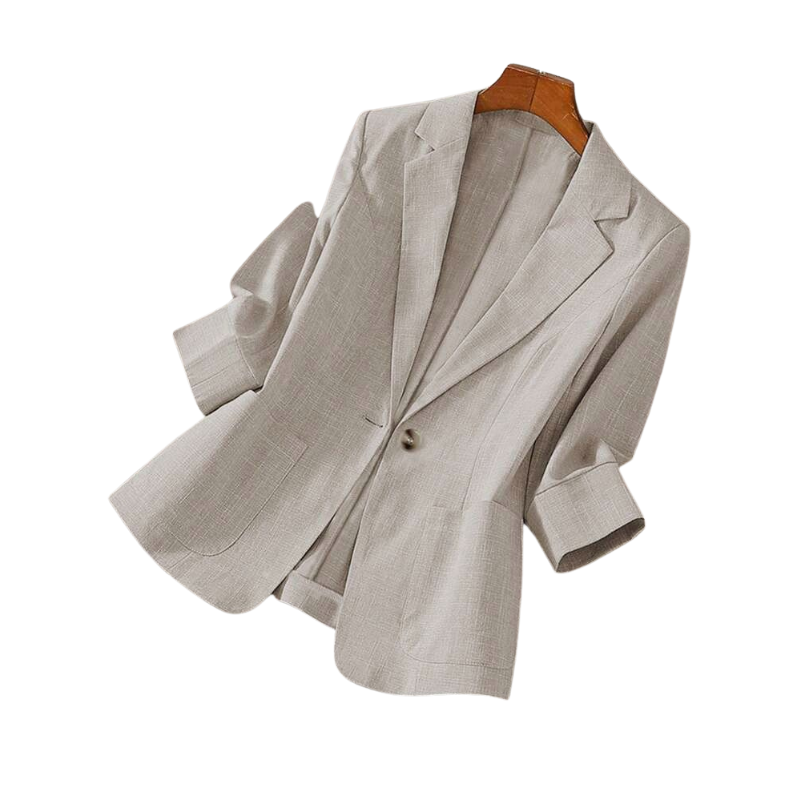 CECILIA™ – Classic Tailored Fitted Single-Button Blazer