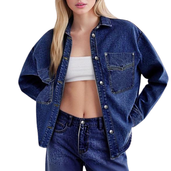 ZENIA™ – Relaxed Fit Button-Up Denim Jacket