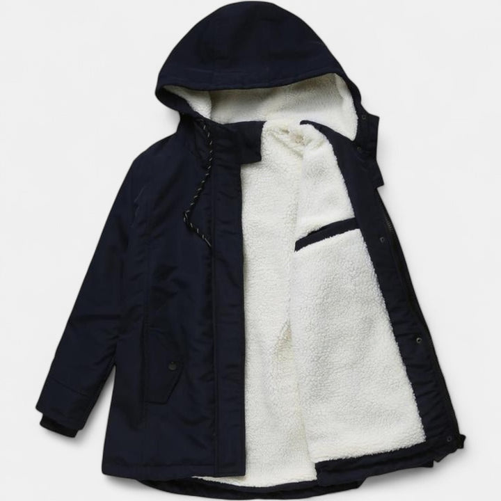 AMINA | Thick Winter Coat with Hood and Quilted Lining for Winter Warmth