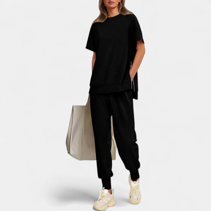 HILARIA | Casual Bishop Sleeve Notched Neck Set