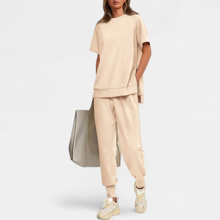 HILARIA | Casual Bishop Sleeve Notched Neck Set