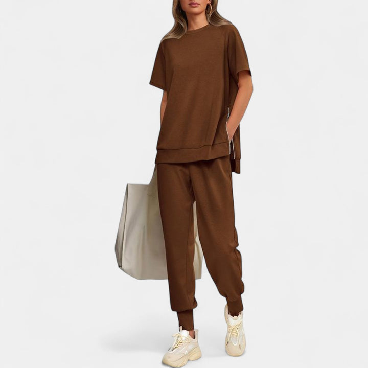 HILARIA | Casual Bishop Sleeve Notched Neck Set