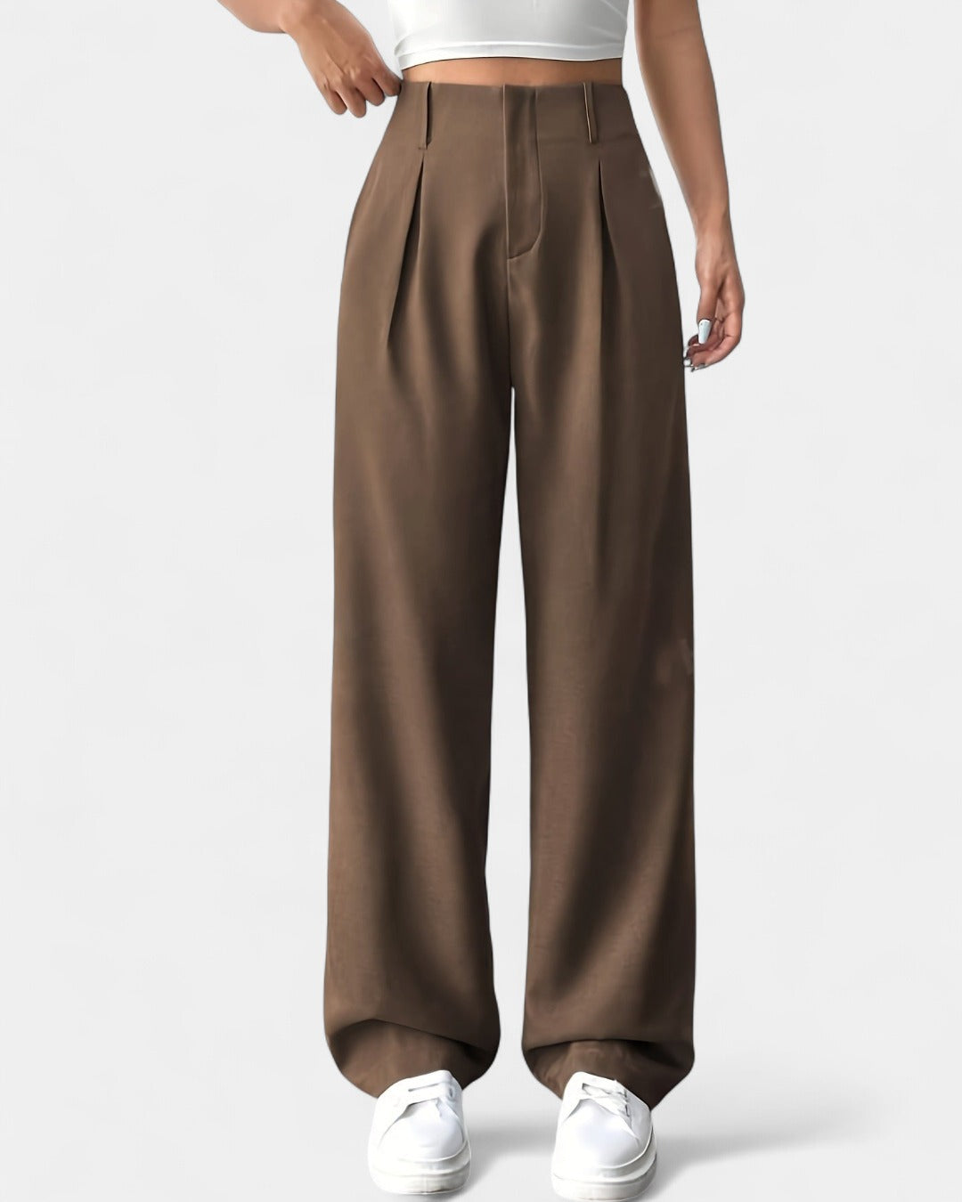 BELISIMA | Elegant Pleated Wide-Leg Office Trouser