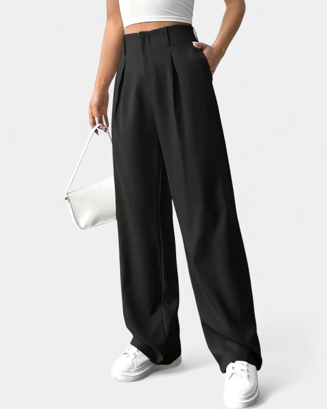 BELISIMA | Elegant Pleated Wide-Leg Office Trouser