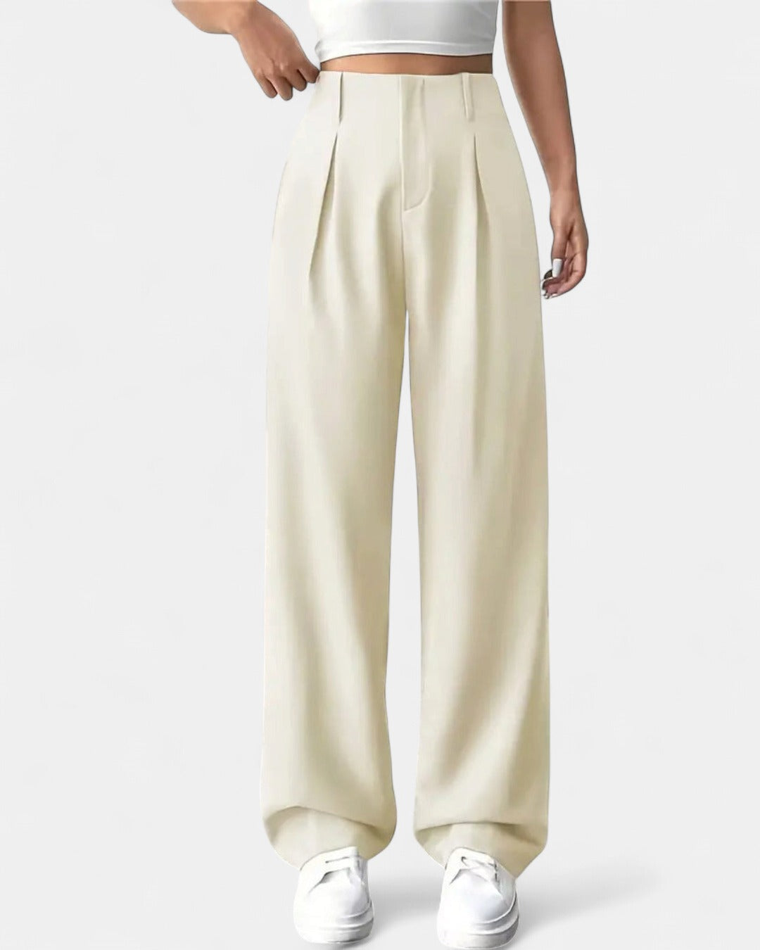 BELISIMA | Elegant Pleated Wide-Leg Office Trouser