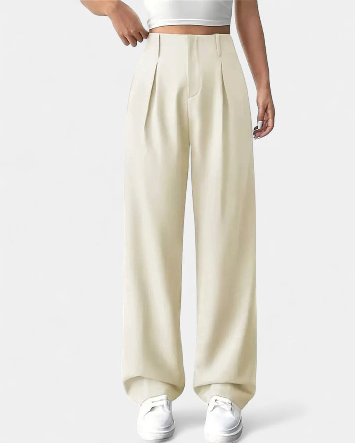 BELISIMA | Elegant Pleated Wide-Leg Office Trouser