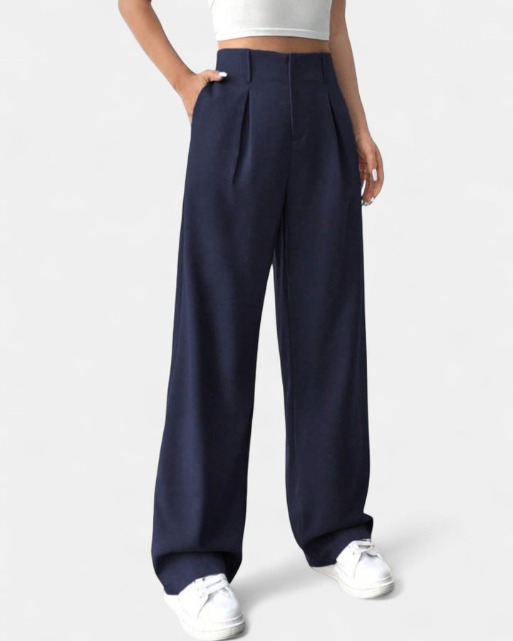 BELISIMA | Elegant Pleated Wide-Leg Office Trouser