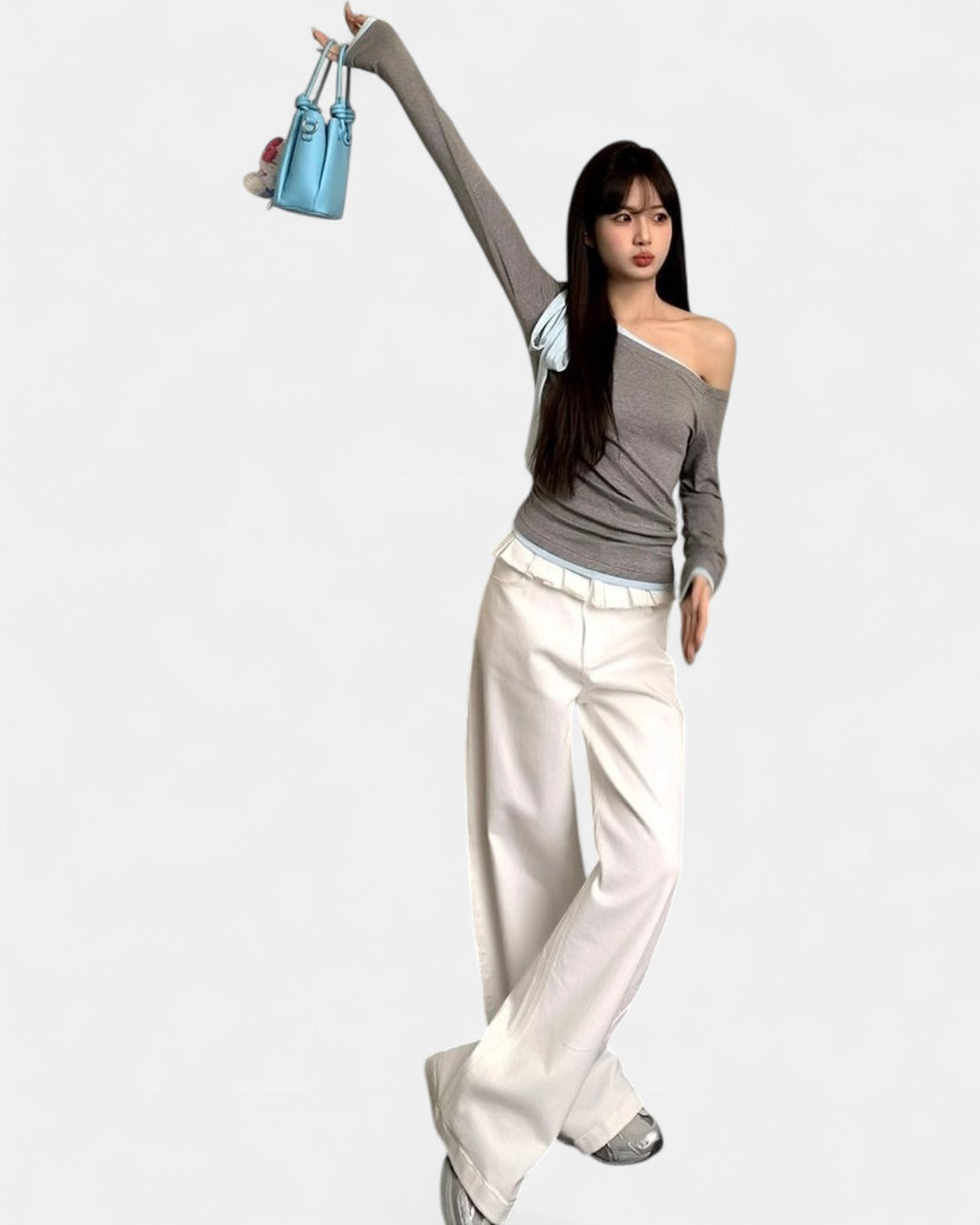 PAISLEY | Elegant Lace-Trimmed Wide-Leg Jeans