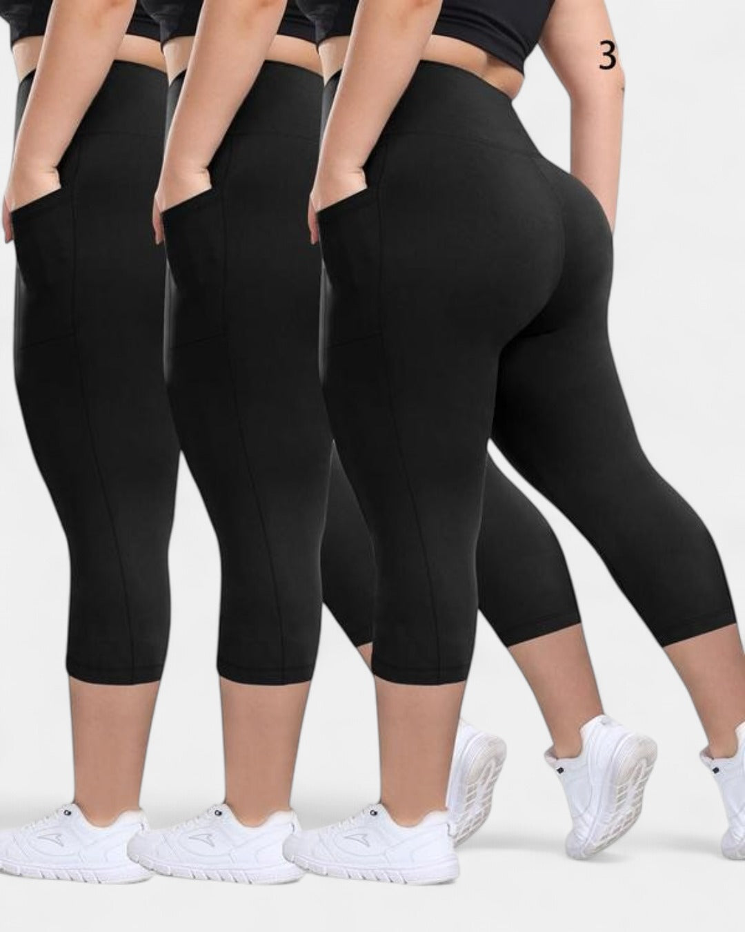 MIRA | Breathable 3-Pack Capris