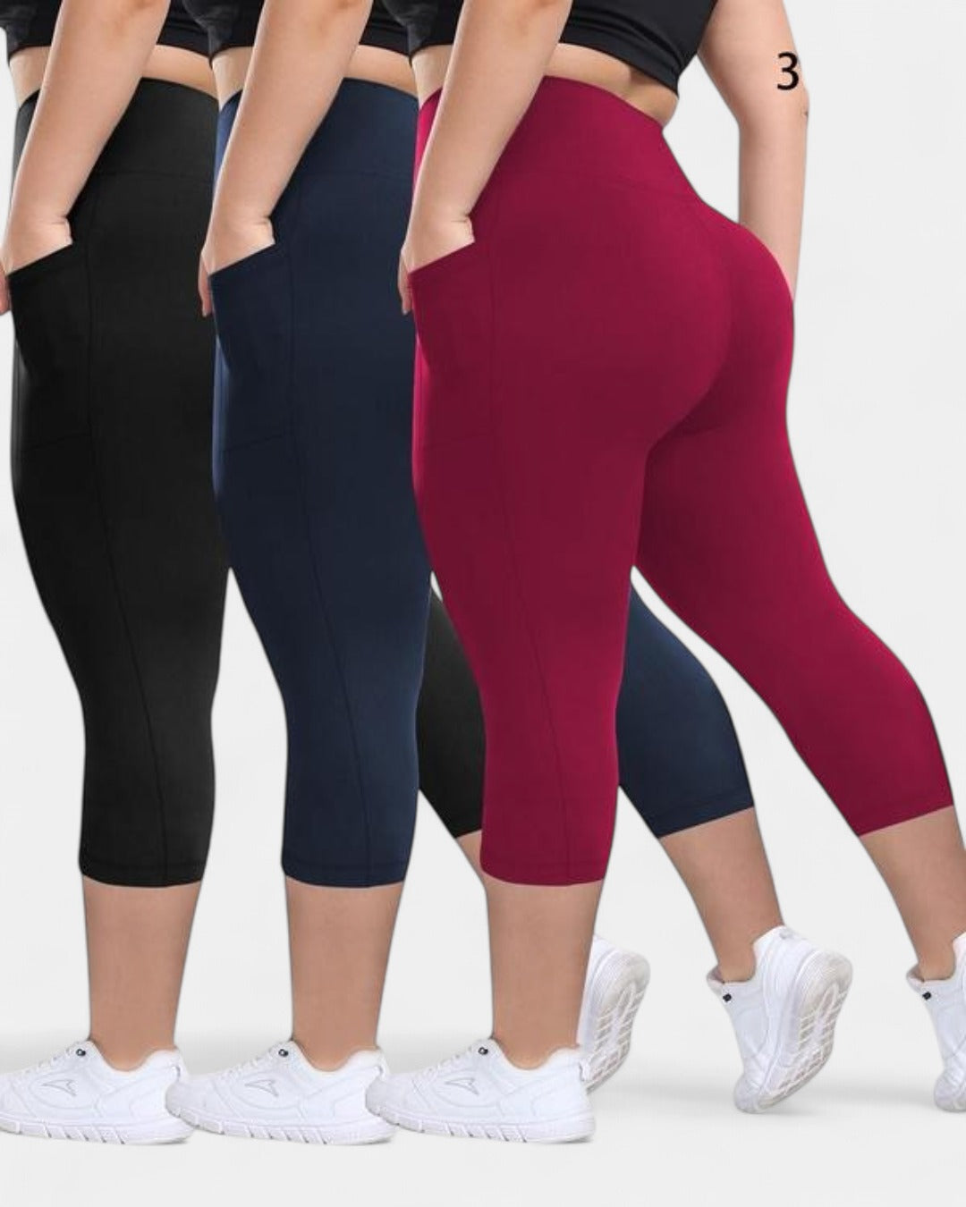 MIRA | Breathable 3-Pack Capris