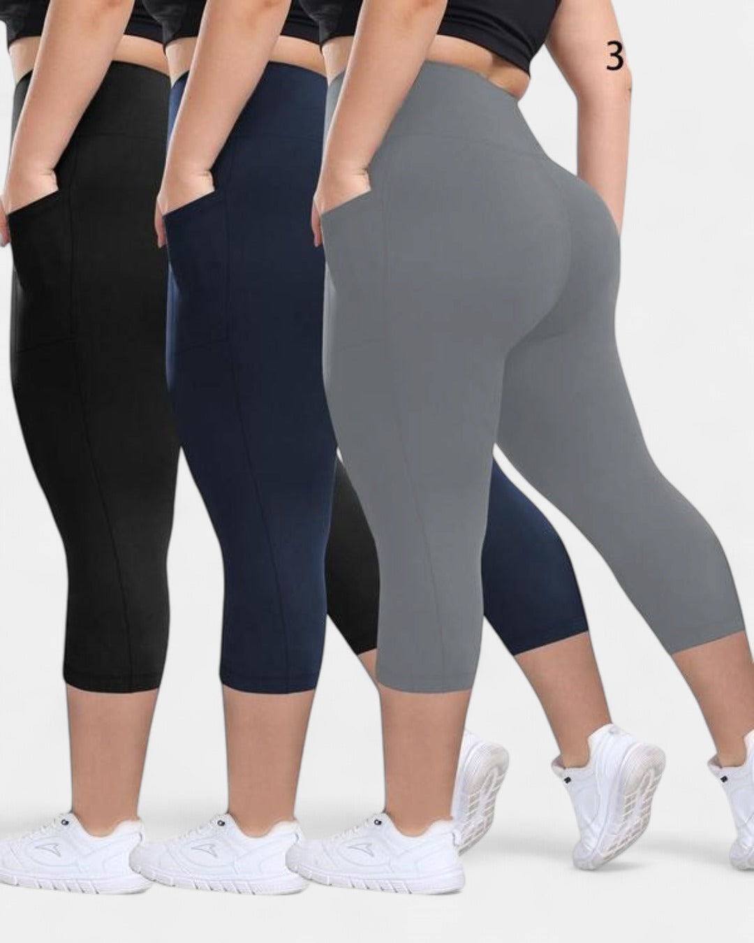 MIRA | Breathable 3-Pack Capris