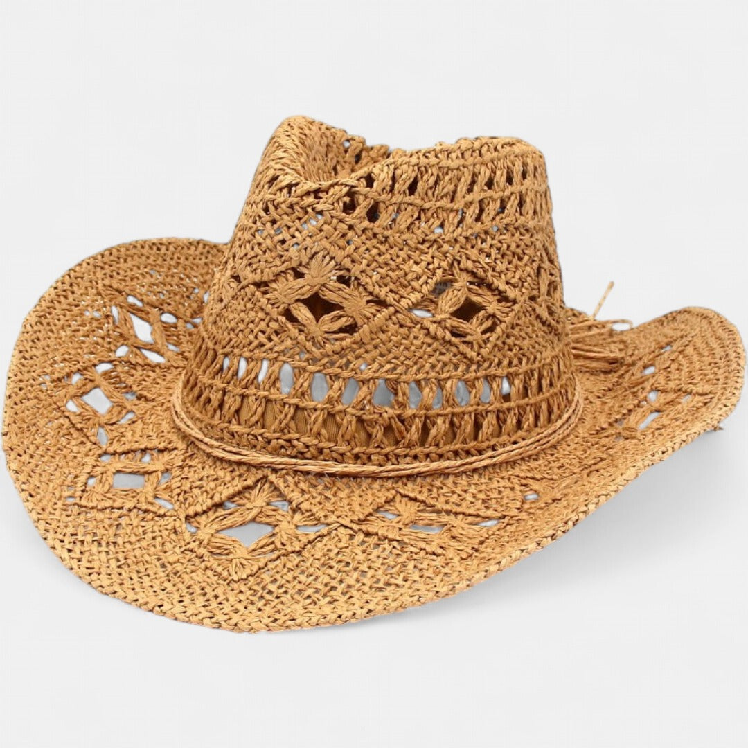 RAYLENE| Vintage Hollow Straw Hat