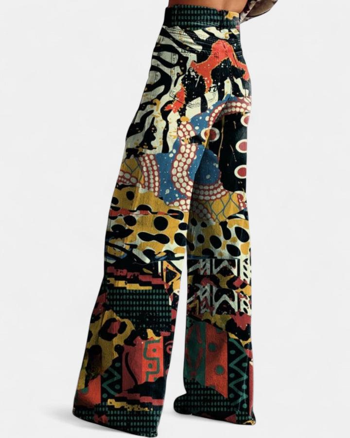 FELICITY | Artistic Print Wide-Leg Pants