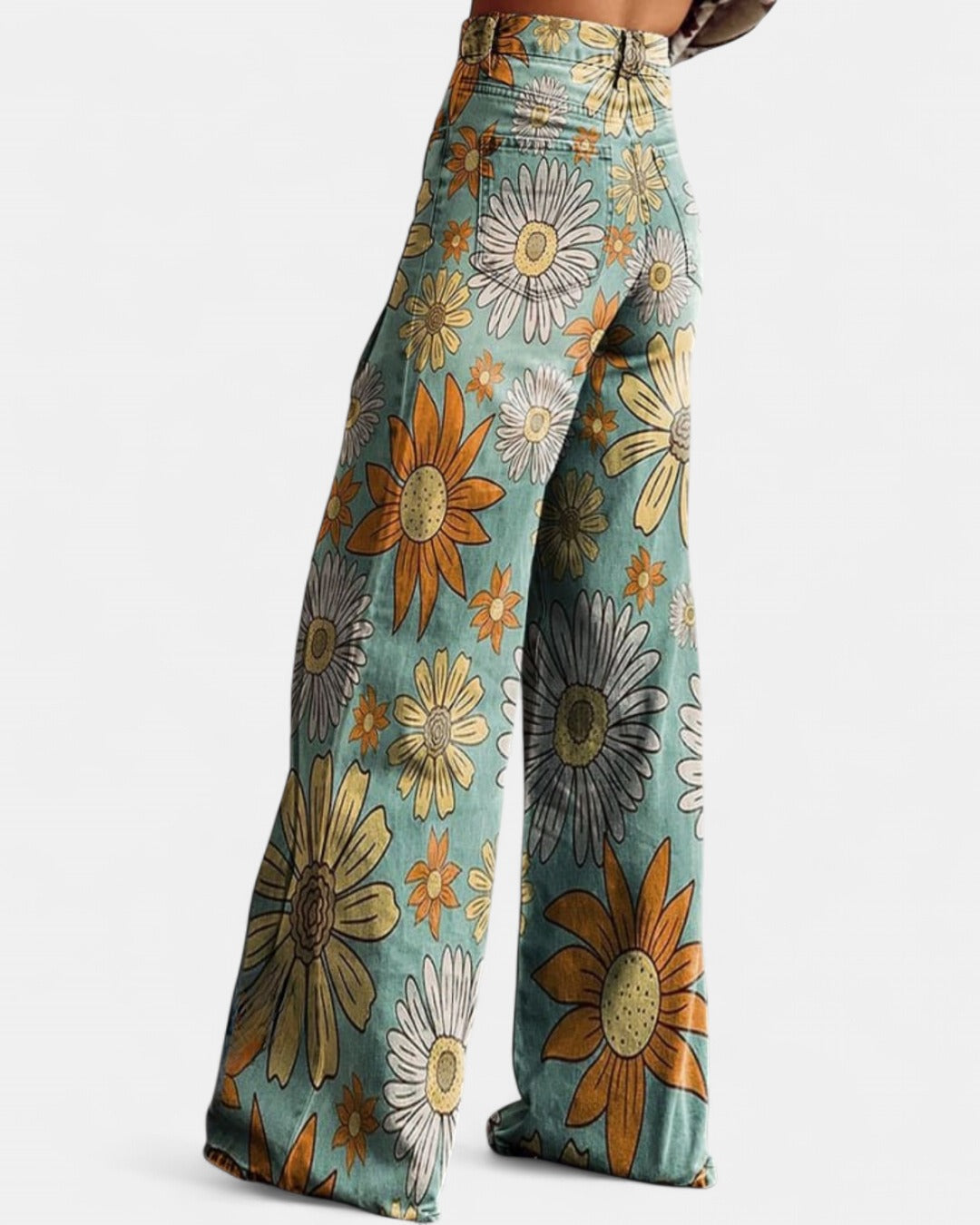 DAISY | Vintage Floral Wide-Leg Pants