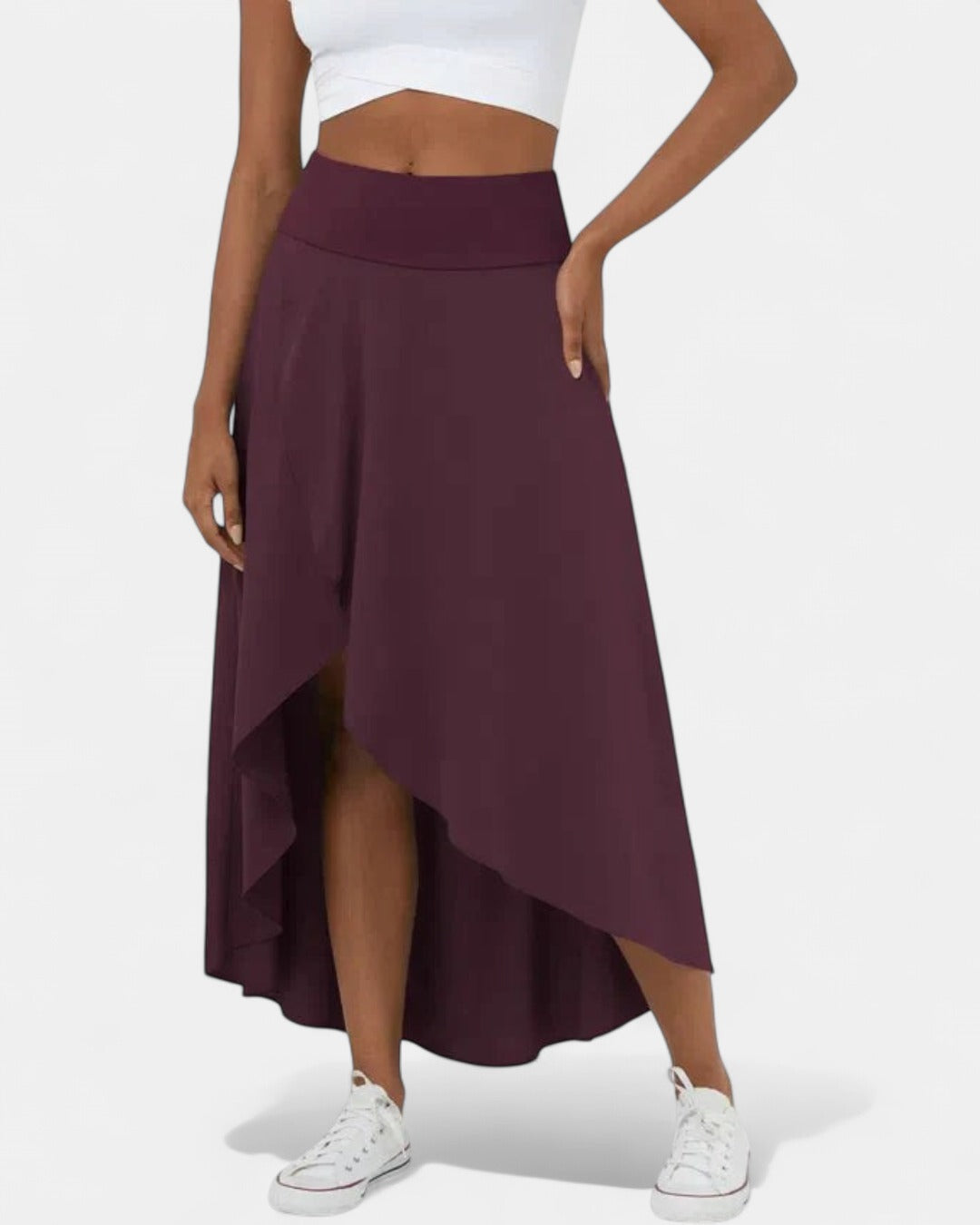 AMELIE | Elegant Asymmetric Midi Skirt