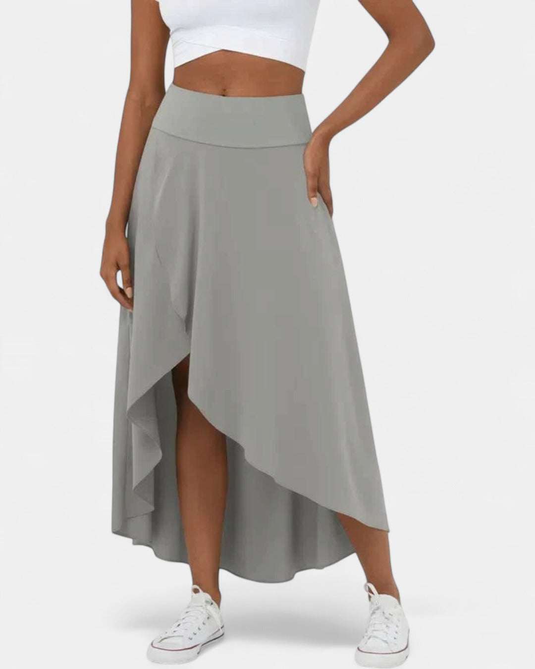 AMELIE | Elegant Asymmetric Midi Skirt