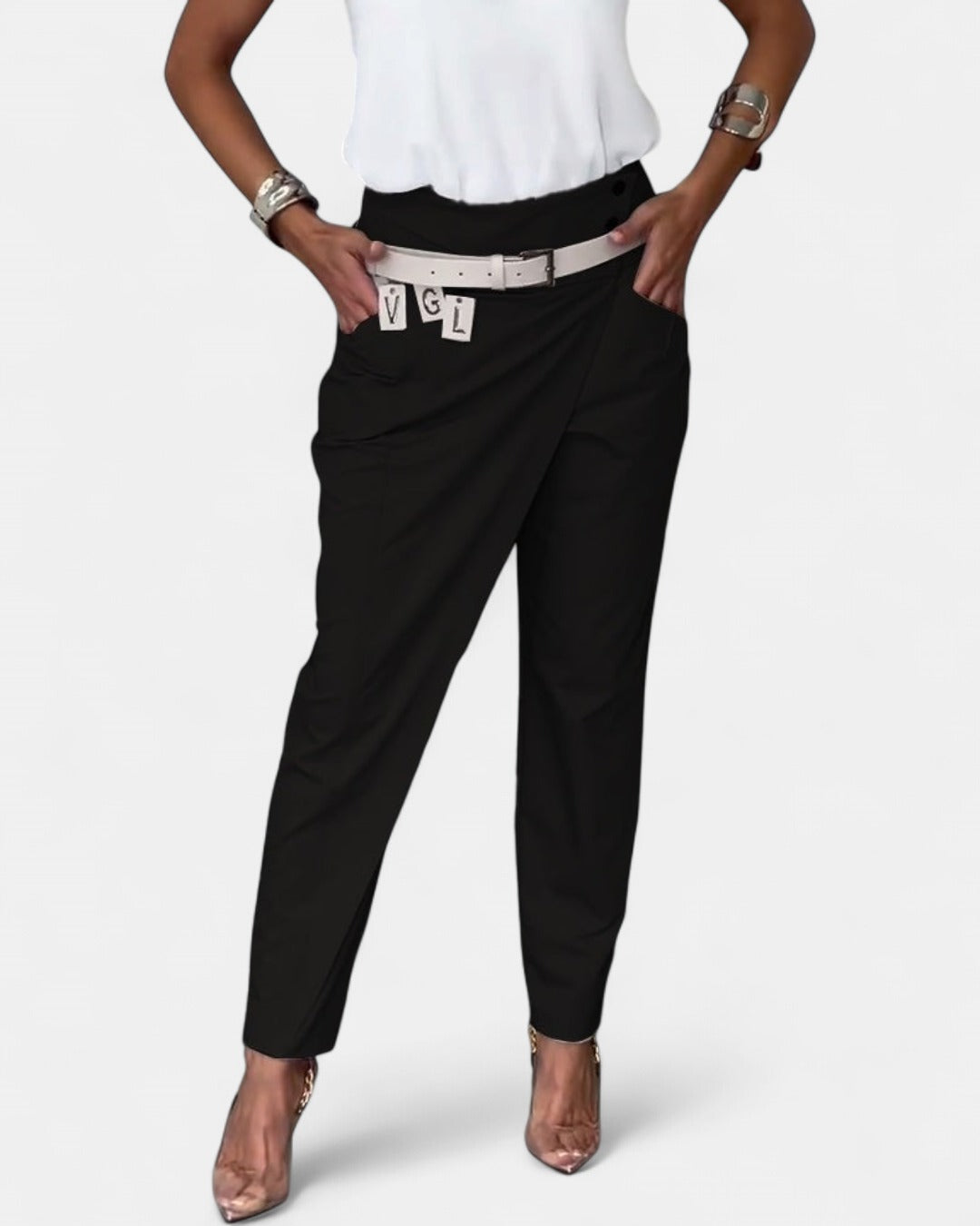 EMILIA | High-Waist Pants + Free Belt