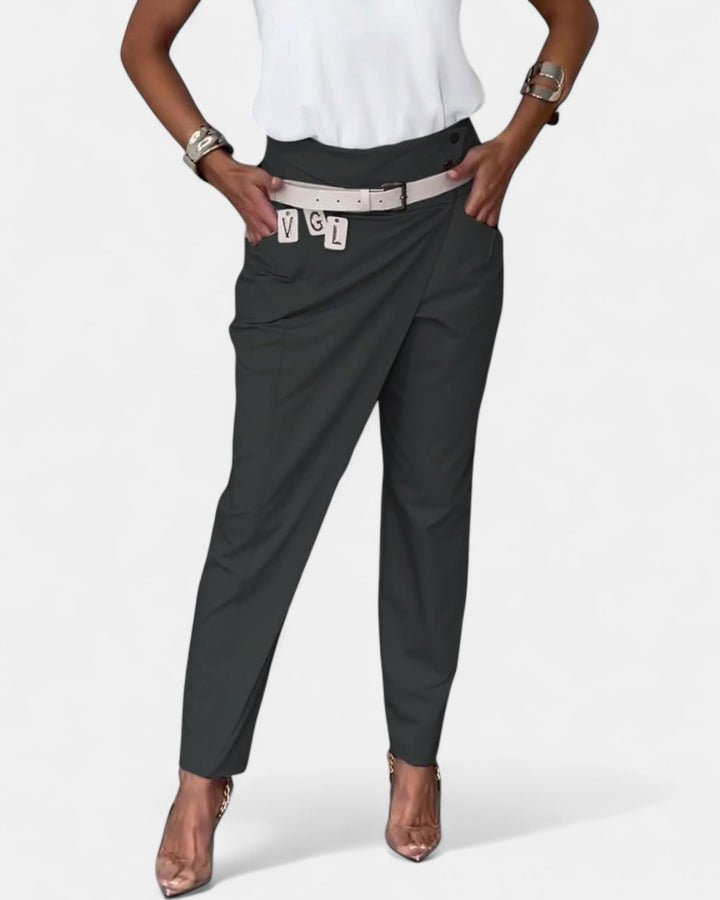 EMILIA | High-Waist Pants + Free Belt