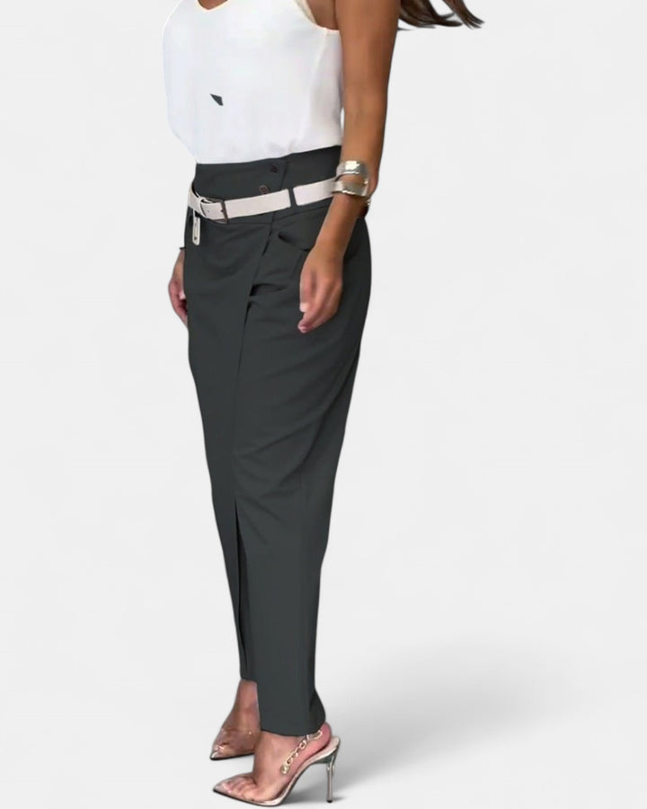EMILIA | High-Waist Pants + Free Belt