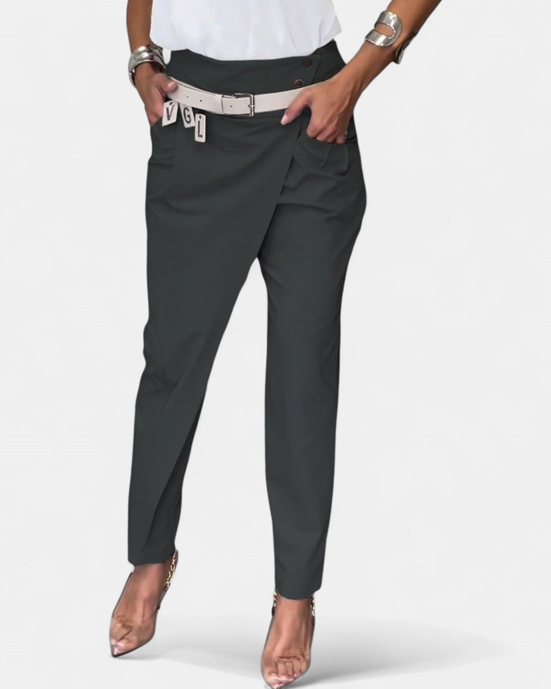 EMILIA | High-Waist Pants + Free Belt