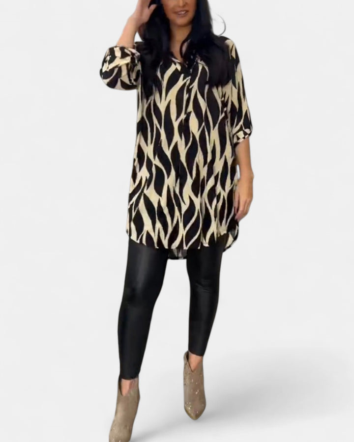 ALEXANDRA | Printed Loose-Fit Top