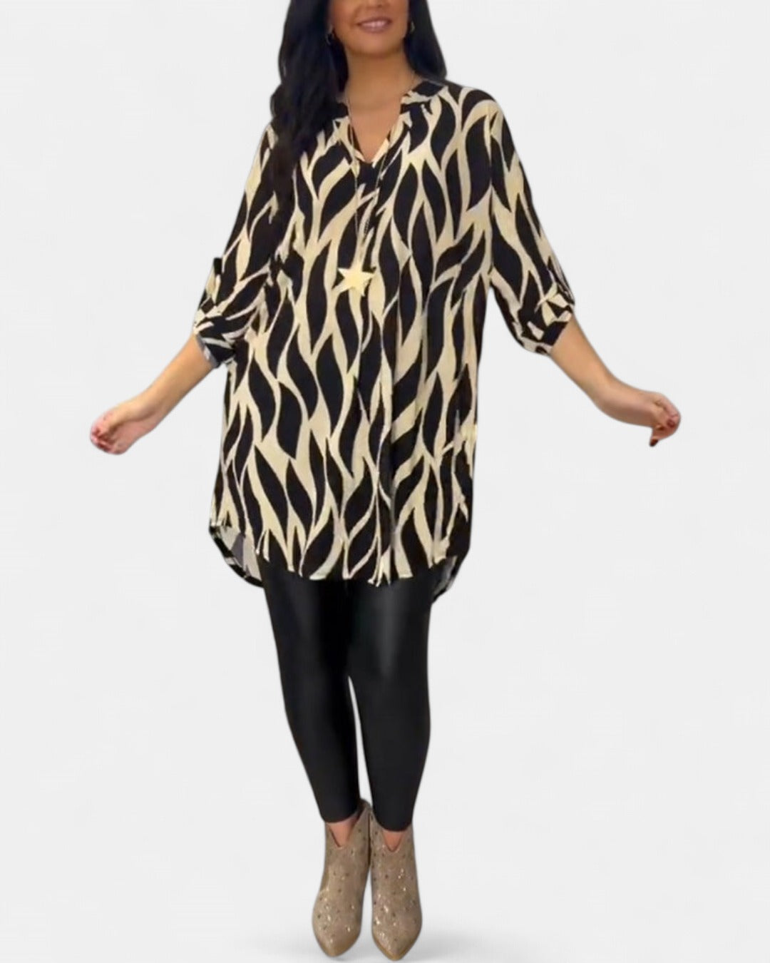 ALEXANDRA | Printed Loose-Fit Top