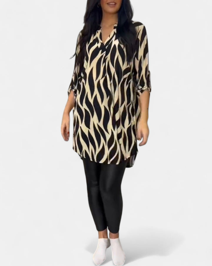 ALEXANDRA | Printed Loose-Fit Top